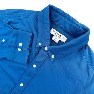 Mizzen+Main Performance Men's XL Blue Trim Fit Button Down Shirt Polyester Blend